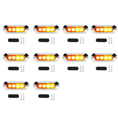 10x LED Clearance Side Marker Lights Suitable for Truck Trailer Caravan