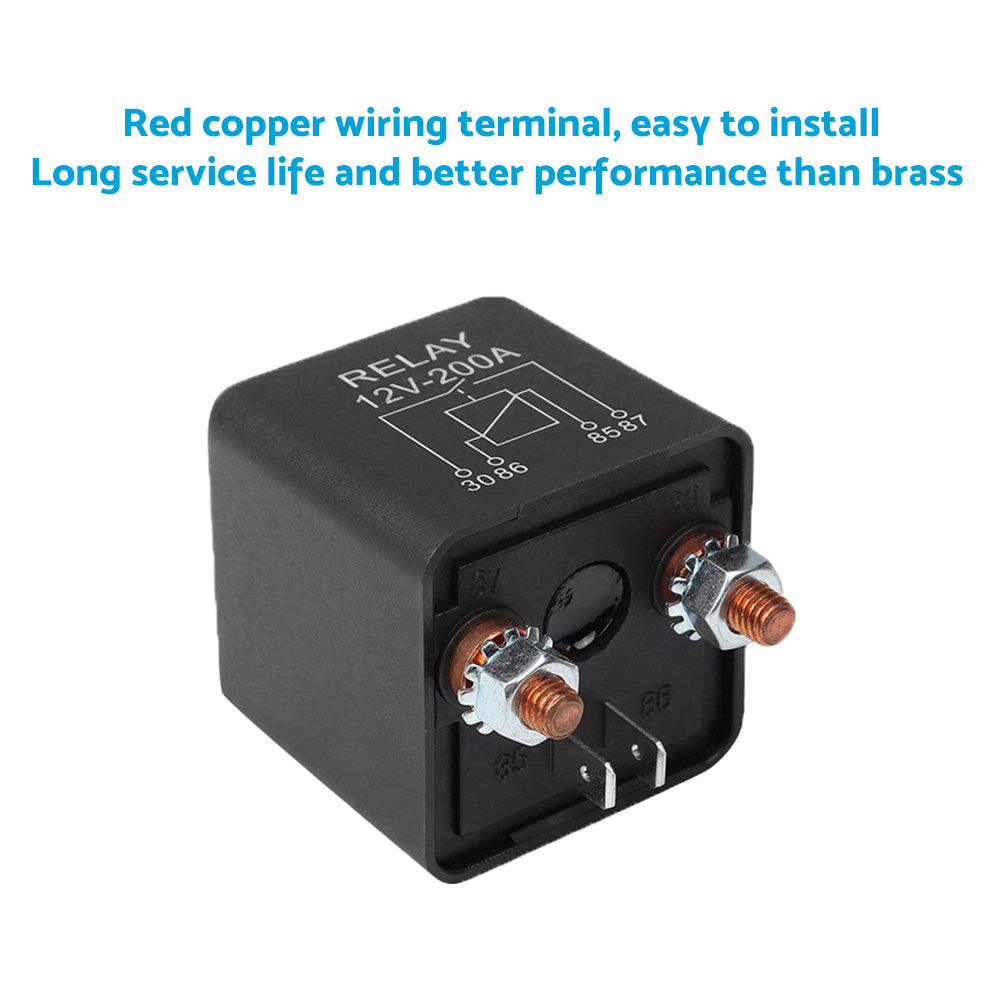 12V DC 200A Heavy Duty Car Relay Split Charge High Current 4Pin Starter Switch