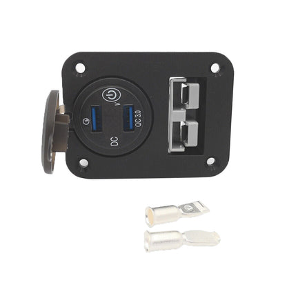 50A Dual USB Socket Flush Mount Recessed Plate Suitable for QC 3.0