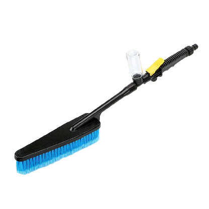 Long Handle Car Wash Brush Cleaning Tool With Flow Switch & Foam Bottle Suitable For Vehicle Exterior Cleaning