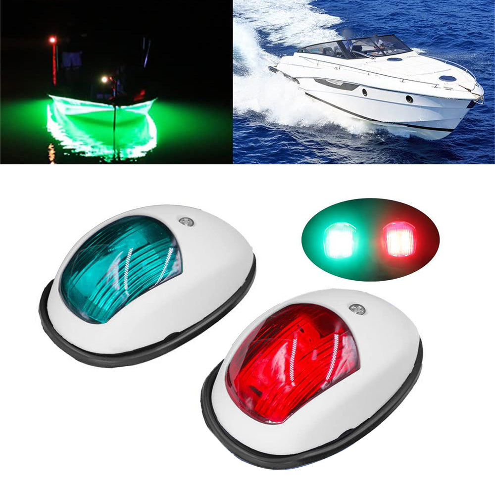 Pair Red  and  Green 8LED Navigation Lights Marine Bow Light Lamp for Boat Pontoon.
