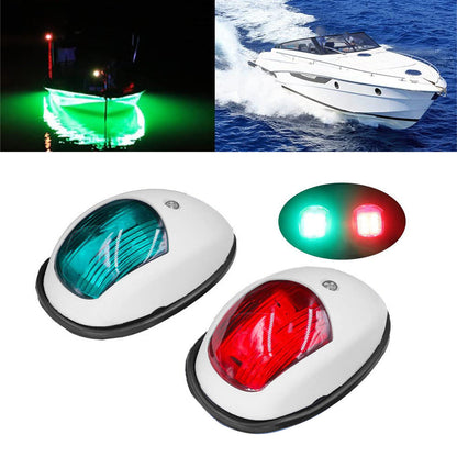 Pair Red  and  Green 8LED Navigation Lights Marine Bow Light Lamp for Boat Pontoon.