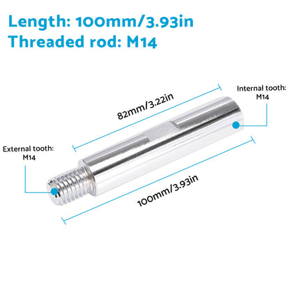 3X Angle Grinder Adapter Rod Extension Rod M14 Adapter Rod Polishing Accessories.
