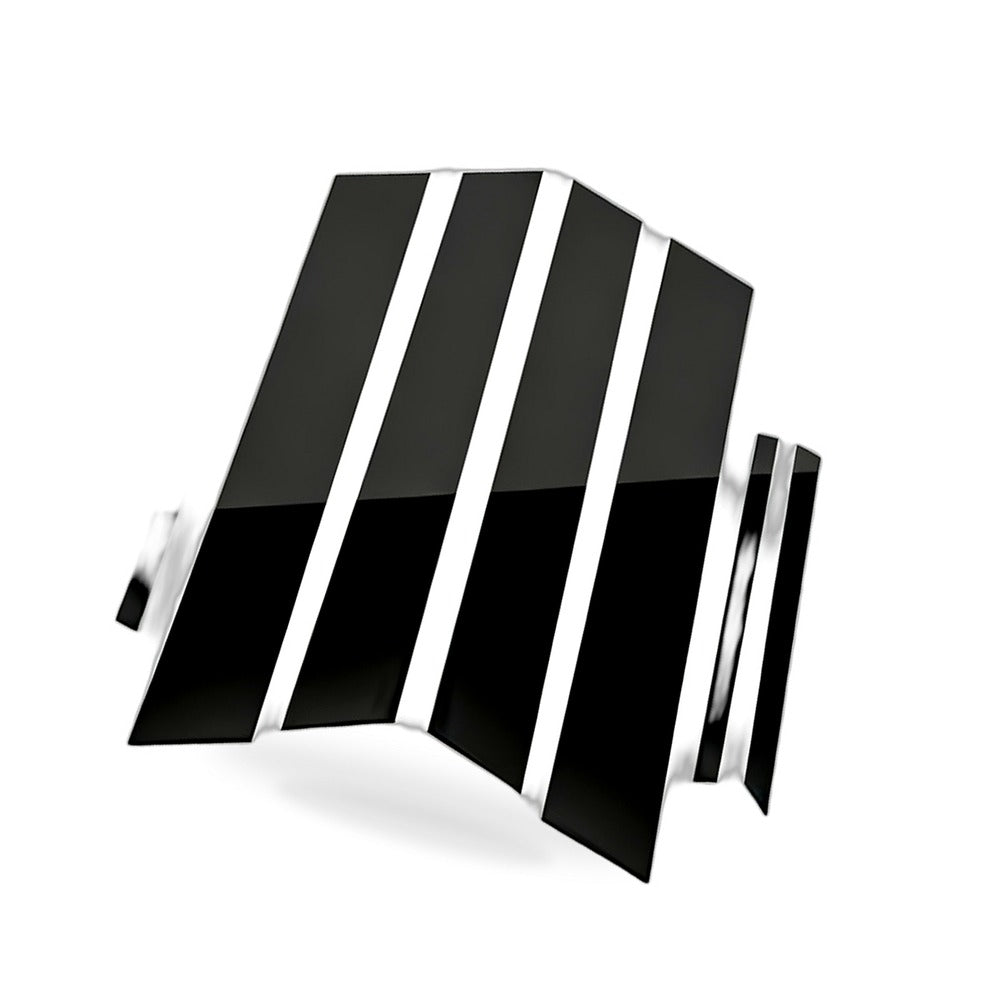8x Black Pillar Post Cover Trims Suitable for Honda Civic Sedan