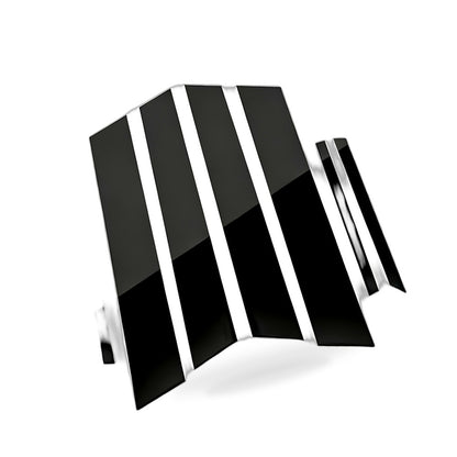 8x Black Pillar Post Cover Trims Suitable for Honda Civic Sedan