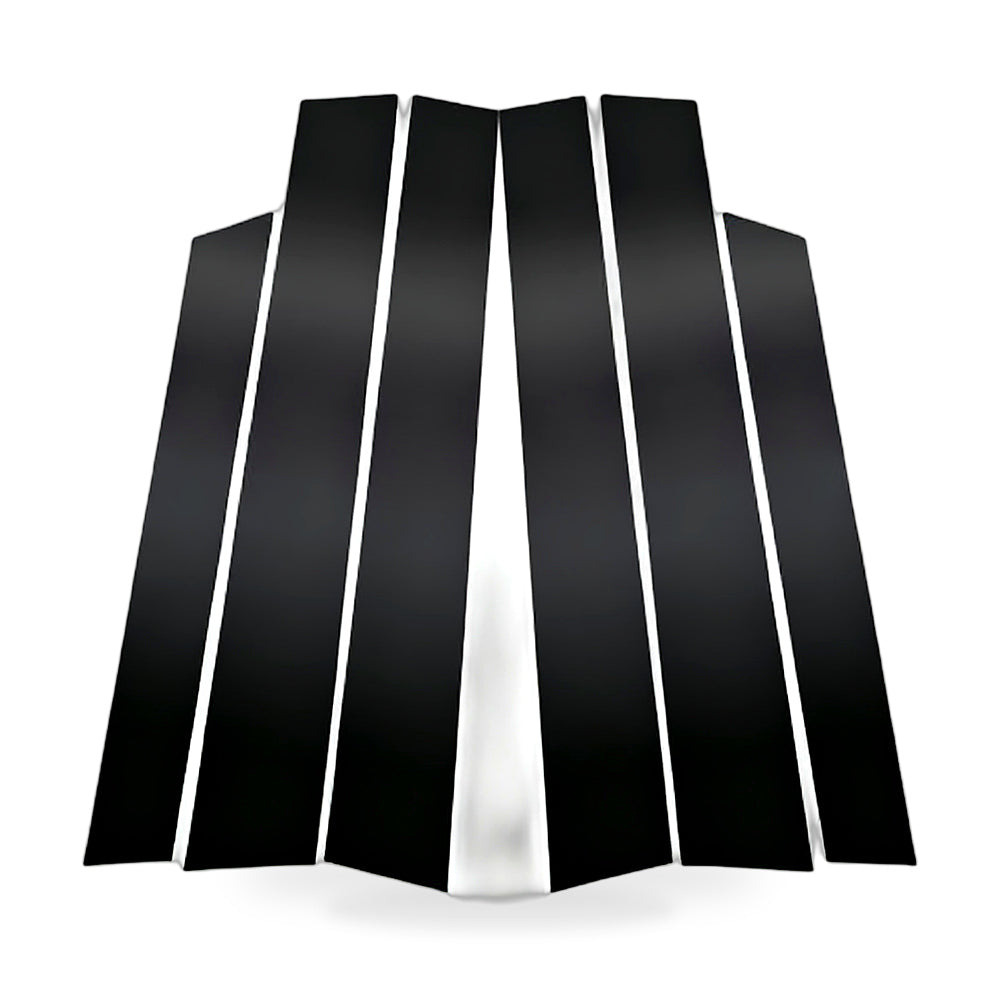 6x Black Window Trim Covers Suitable for Honda CR-V 2.4L