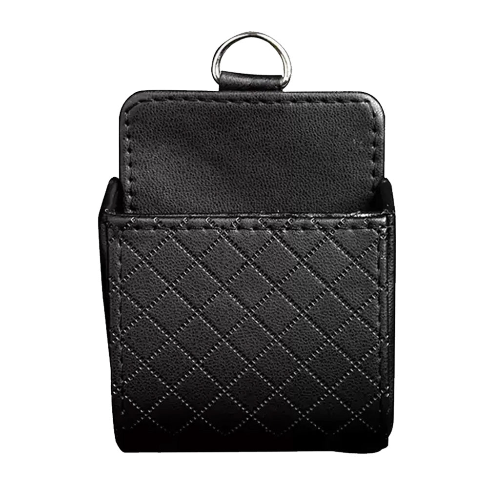 Car Organizer Bag Air Outlet Dashboard Hanging Leather Car Mobile Phone Holder.