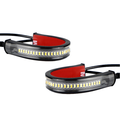 2x LED Universal Motorcycle Fork Turn Signal Indicator Blinker Amber Light Strip Suitable For Motorcycle