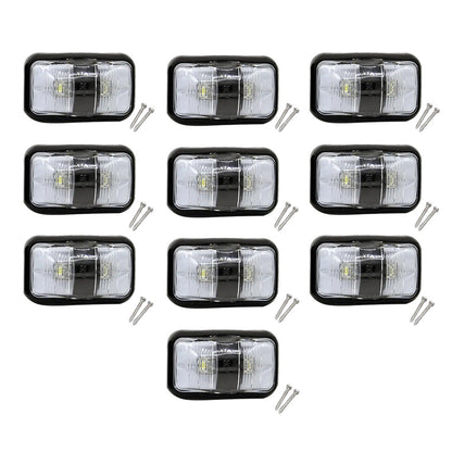 10X Red Amber Clearance Lights LED Trailer Suitable for Truck Car Warning Light.