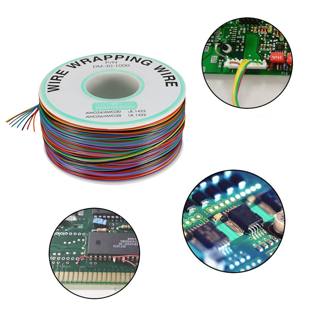 Wrapping Wire Tin Plated Copper Wire P or N DM-30-1000 30 AWG 250M Length 8 Colors.