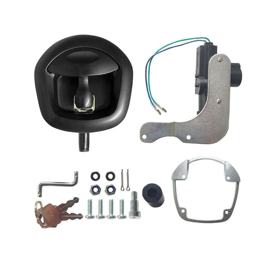 1xCentral Locking Handles Whale Tail Locks Power Operated Black Recessed Folding.