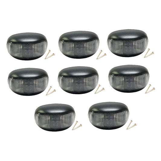 8pcs 2 LED Clearance Lights Side Marker Lamp Red Amber Trailer Truck 12V 24V.