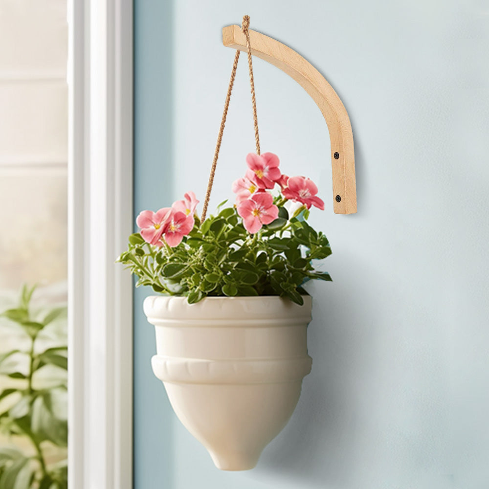 Plant Hanger Hanging Plant Hook Wooden Hanging Basket Wall Plant Hook Flower Pot.