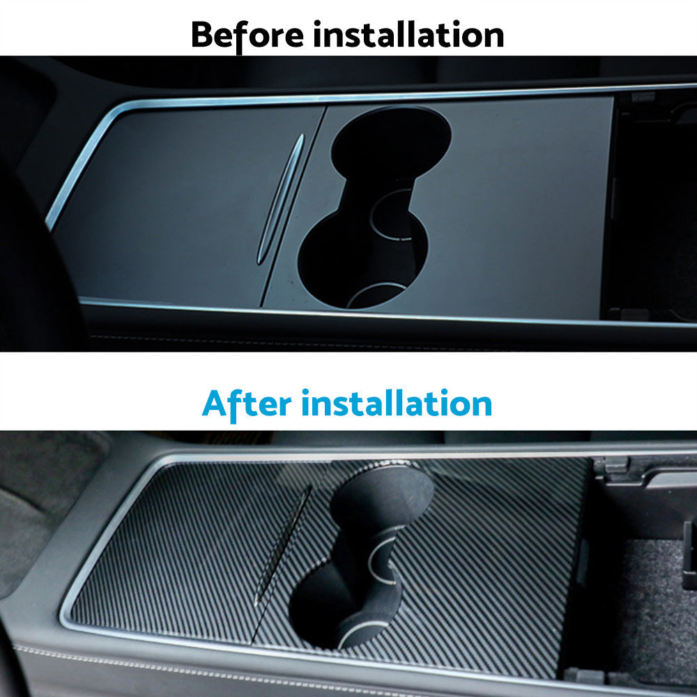 Carbon Fiber Style Center Control Panel Wrap Suitable for Tesla Model 3