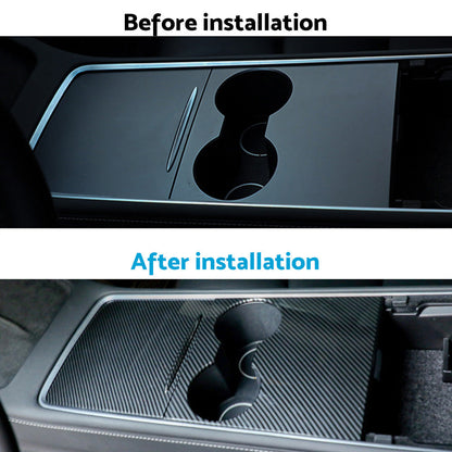 Carbon Fiber Style Center Control Panel Wrap Suitable for Tesla Model 3