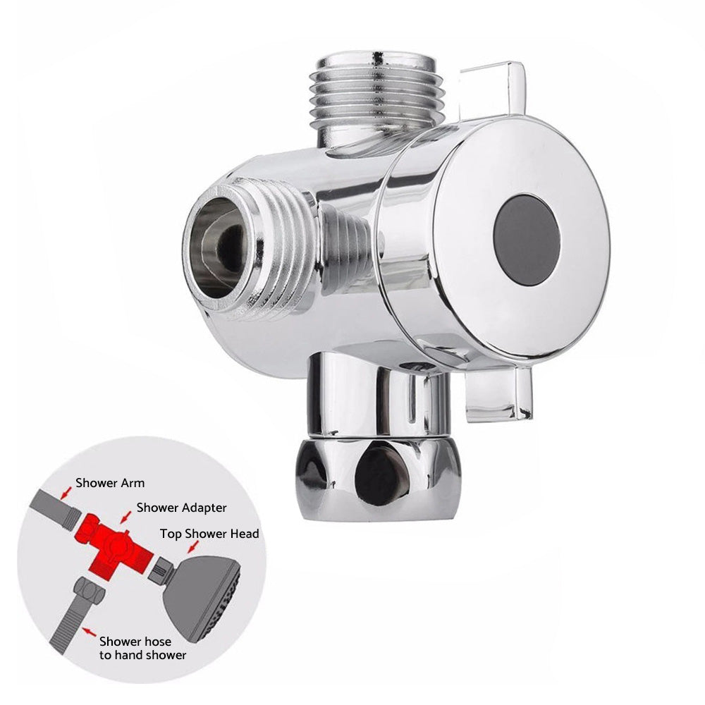 1 2 in Three Way T-adapter Valve For Toilet Bidet Shower Head Diverter Valve.