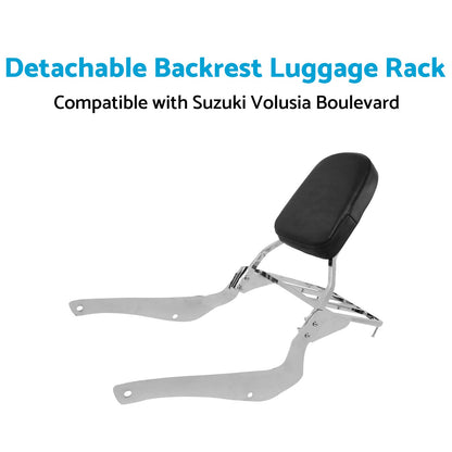 Backrest Sissy Bar W  Luggage Rack Suitable For Suzuki Boulevard C50 2005-2011.