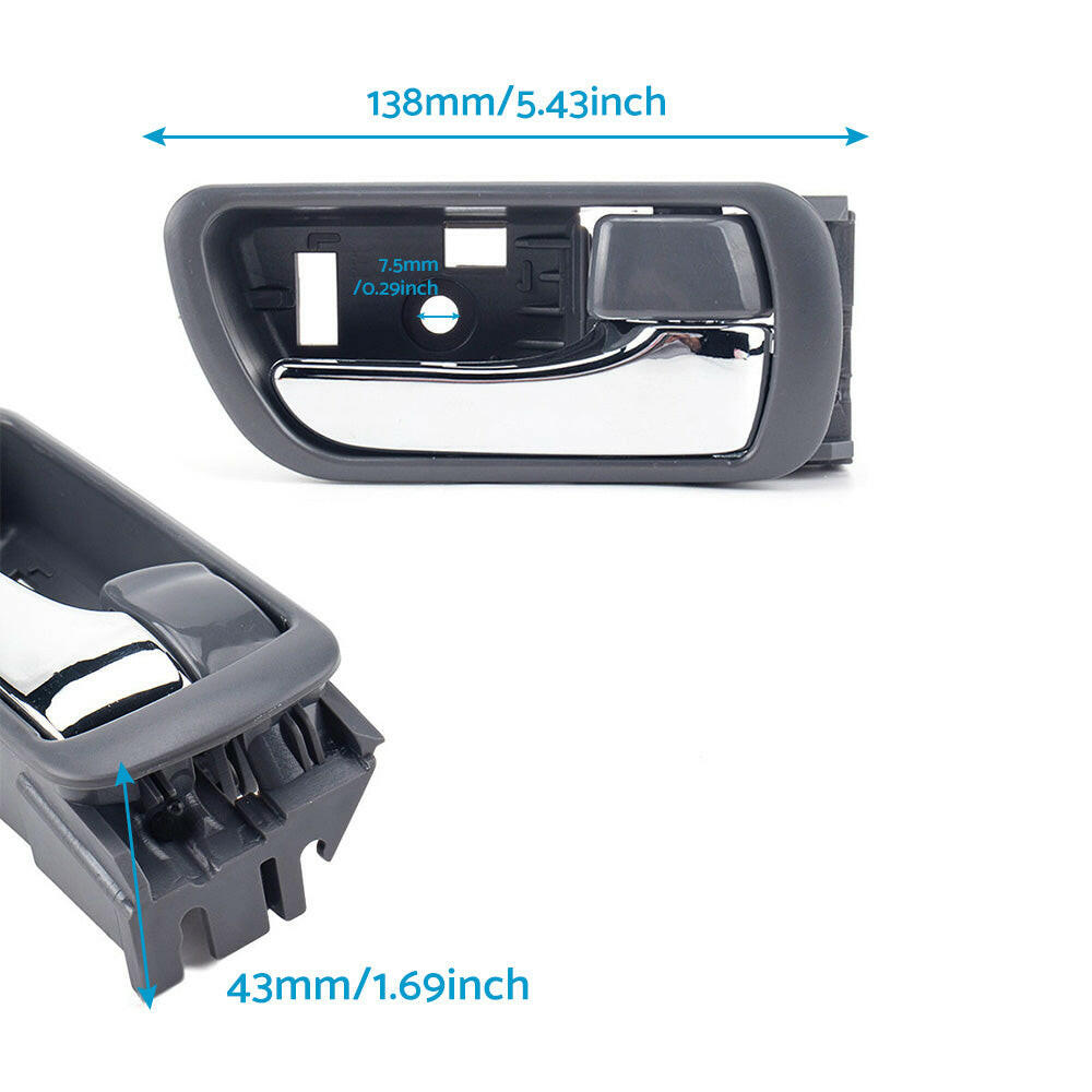 Pair LH & RH Inner Door Handle Chrome Suitable For Toyota Camry CV36 2002-2006 Front or Rear.