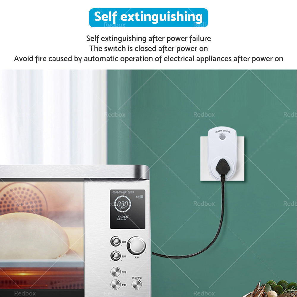 5 Packs Home Wireless Power Switch Mains Sockets & 2x Remote Controllers AU Plug.