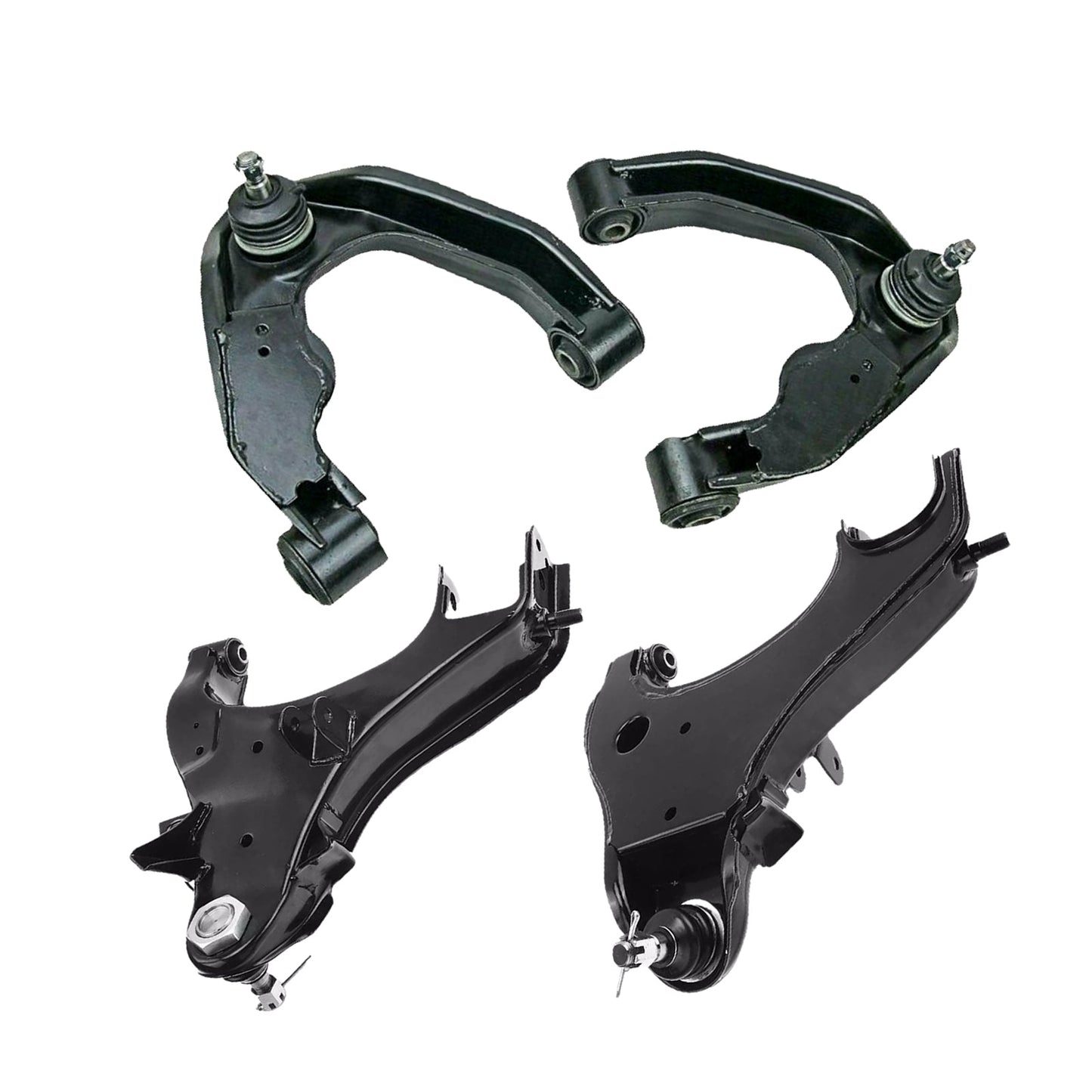 Front Upper & Lower Control Arms 2x Suitable For Nissan Navara D22 4WD 1997-2015