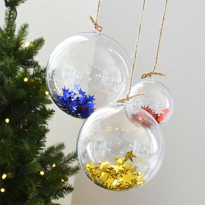 10pcs 8cm & 10cm Christmas Balls Xmas Tree Ornament Decorations Plastic Bubbles