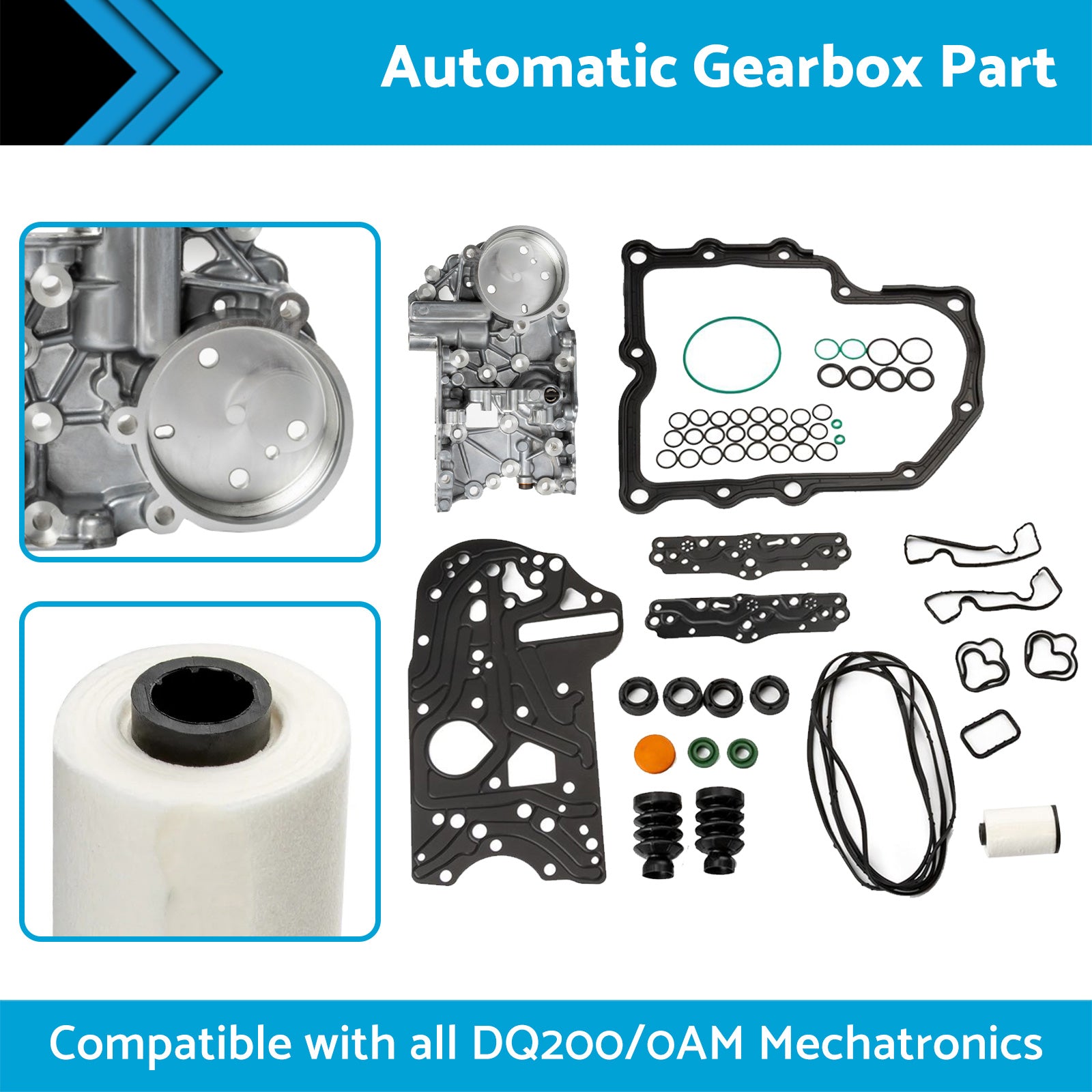 0AM DQ200 DSG Mechatronic Overhaul Valve Body Repair Kit For Audi VW Seat Skoda.