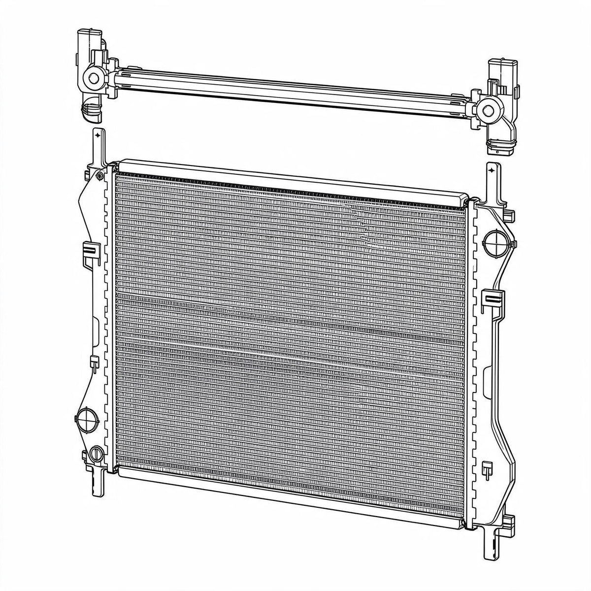 Radiator Suitable for Ford Transit VH VJ 2.4L 2000-2006 Auto Manual 620mm - BD1