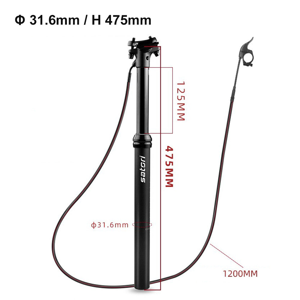1 Set Bike MTB Dropper Seat Post Internal/External Cable Routing 30. 9/31. 6mm.