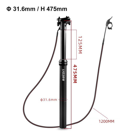 1 Set Bike MTB Dropper Seat Post Internal/External Cable Routing 30. 9/31. 6mm.