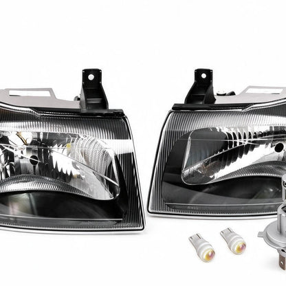 Head Light Assembly LHD Manual Adjust LED H4 Pair Suitable for Ford Transit VH - XQ1