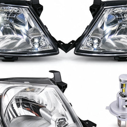 Head Light Assembly with H4 LED Globes Suitable for Toyota Hilux 1997-2005 - XQ1