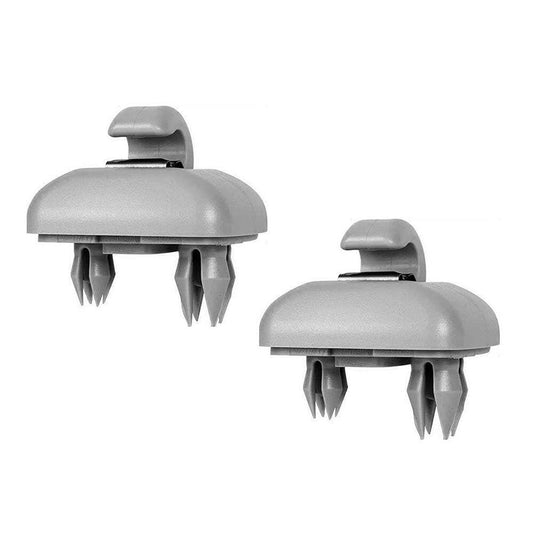 2x Sun Visor Clip Holder Hook Bracket Suitable For Audi A3 A4 Q3 Q5 TT Grey.