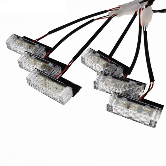18 LED Red or Blue 12V Car Strobe Flash Light Dash Urgency Flashing Lamp.