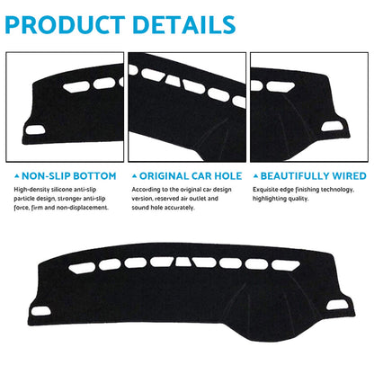 Black Non-Slip Dash Mat Suitable for Skoda Octavia Mk3 Dashboard Cover