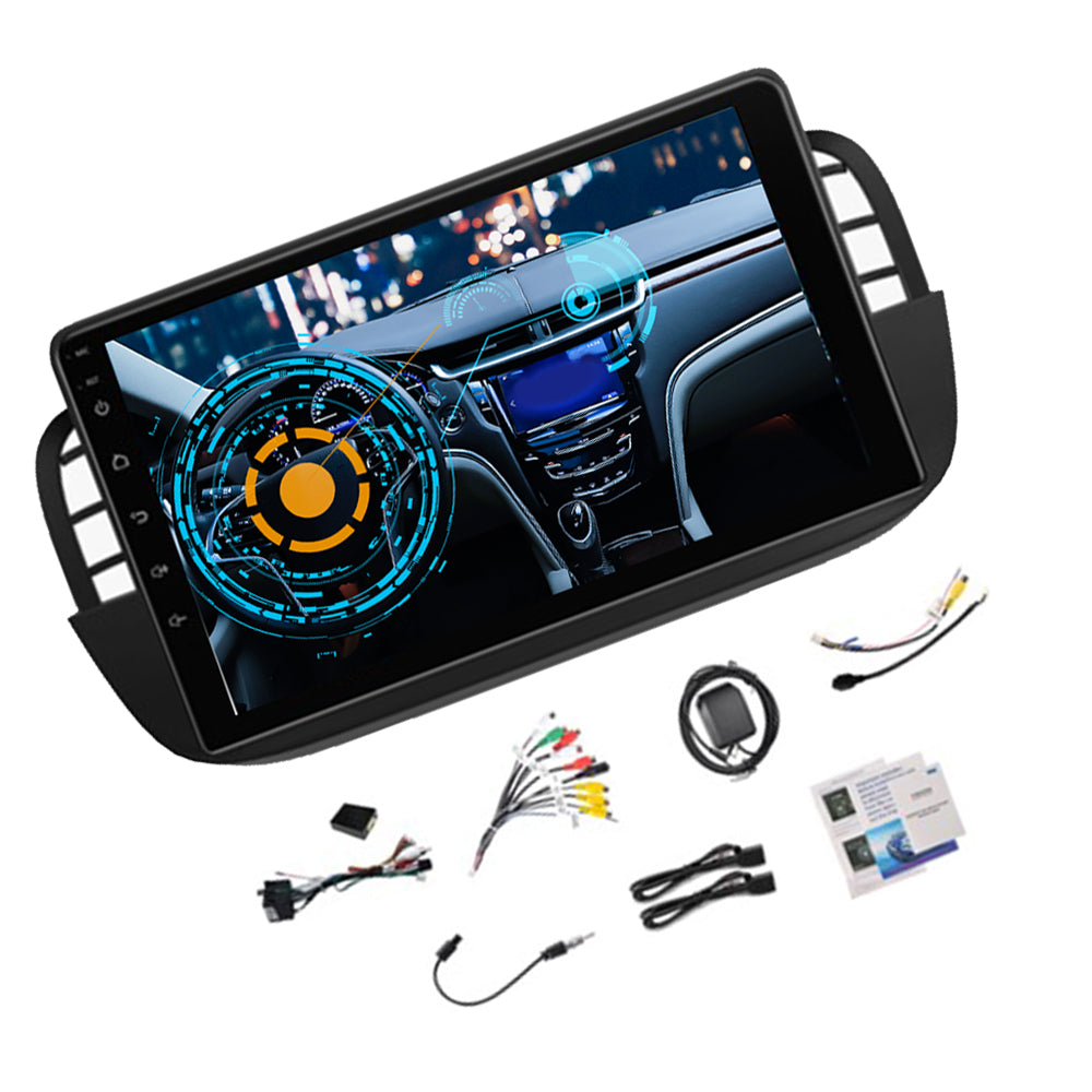 Android 15 Car Stereo 2+64GB Suitable for Fiat 500 2007–2015 CarPlay GPS WIFI.