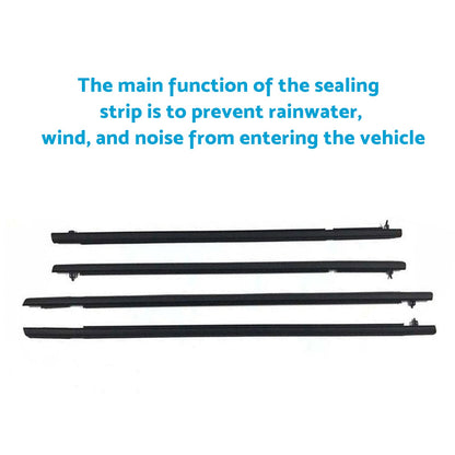 4x Window Door Belt Weather Strips Suitable For Honda Civic 2006-2011