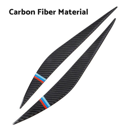Carbon Fiber Eyelids Eyebrow Headlight Retrofit Accessories Suitable for BMW F30 3 Series.