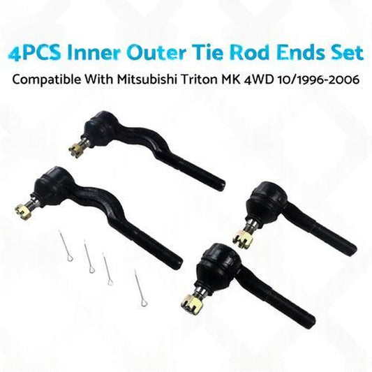 Inner & Outer Tie Rod End Kit Suitable for Mitsubishi Triton MK 4WD