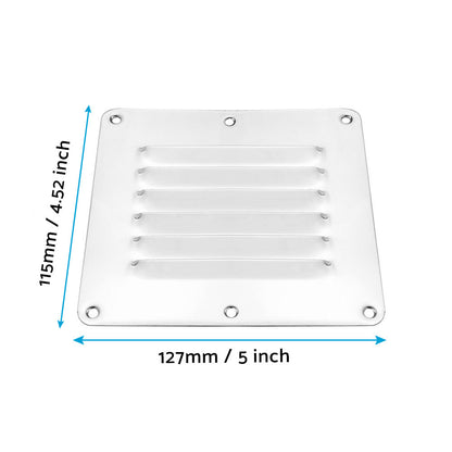 2x Stainless Steel Rectangular Air Vents Suitable For Caravan, Boat & Home Wall Installation