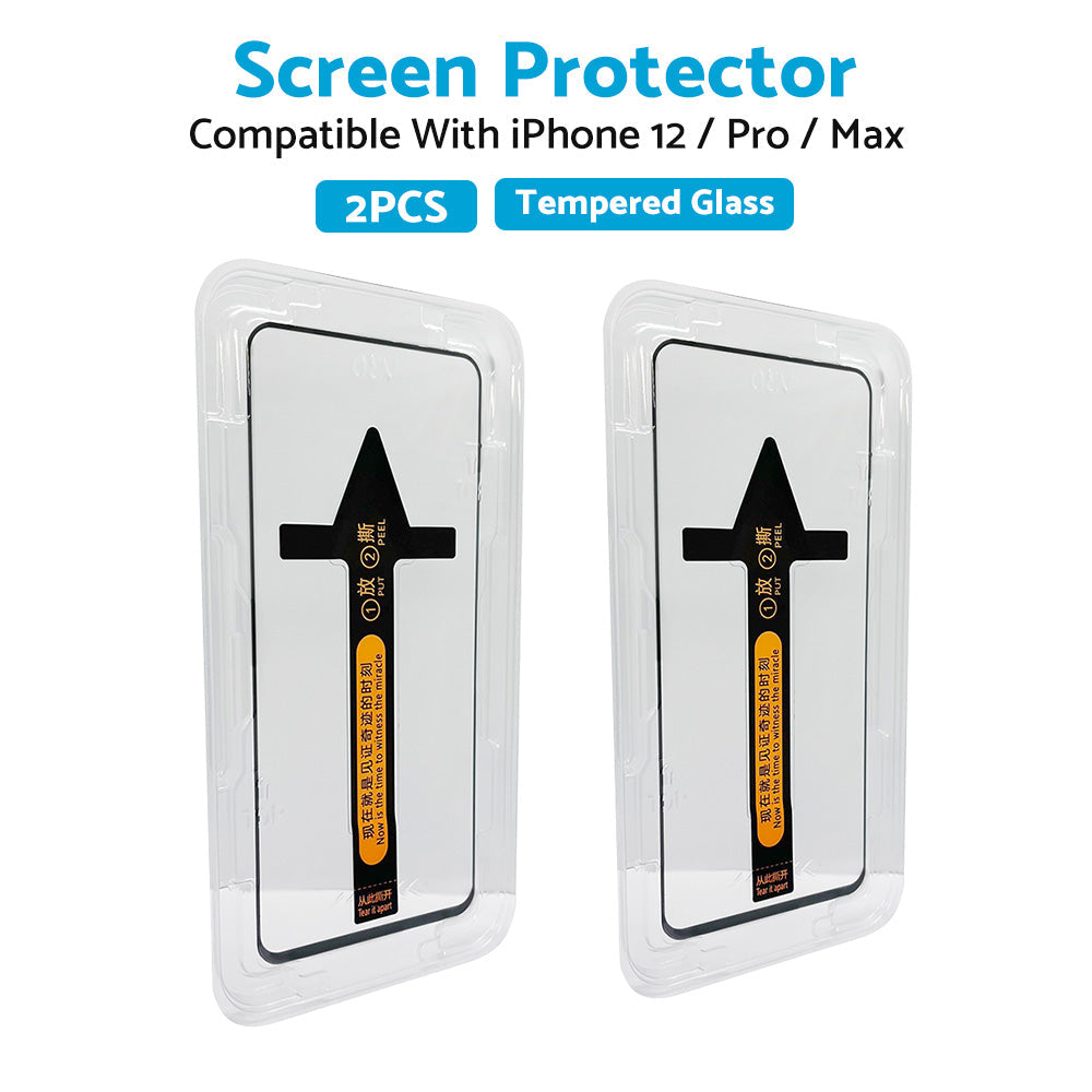 2x Tempered Glass Screen Protector Suitable for iPhone 12 Pro Max