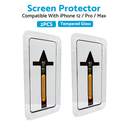 2x Tempered Glass Screen Protector Suitable for iPhone 12 Pro Max