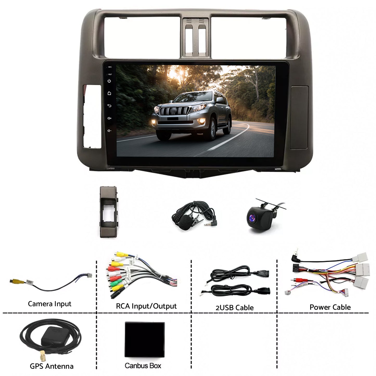 9" Android 13 CarPlay Radio Suitable for Toyota Prado 150
