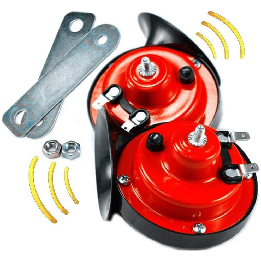 1 Pair 12V 300DB Super Train Horn For Trucks SUV Car Boat Motorcycles Speaker.
