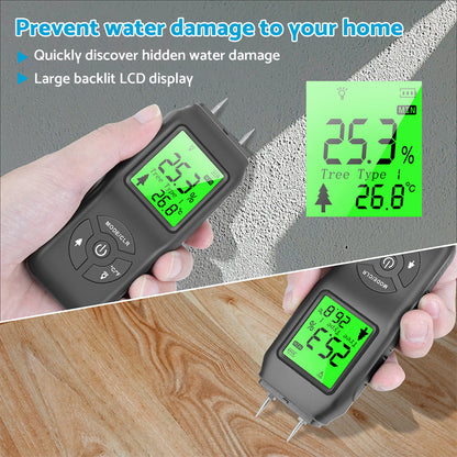 2-Pin Digital LCD Moisture Meter Suitable for Wood Damp Detection