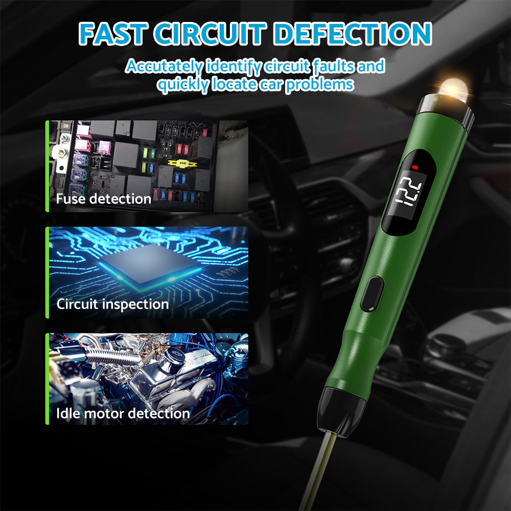 Auto Car Circuit Tester Pen Probe Light Tool Suitable For 6V 12V 24V Vehicle Electrical Systems.