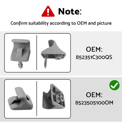 1x Grey Sun Visor Clip Left Hand / Right Hand Side Suitable For Hyundai i20 Getz 2008-2015.