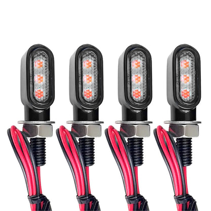 4x Motorcycle Indicator Turn Signal Blinkers Amber Mini LED Lights Suitable For All Motorcycles