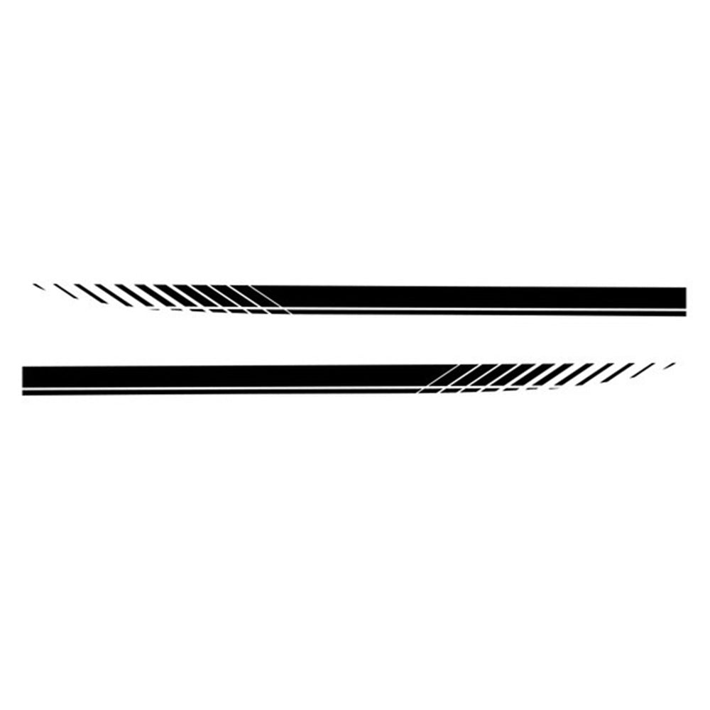 2x Racing Plaid Side Door Fender Skirt Stripes Decals Stickers Suitable for Univ