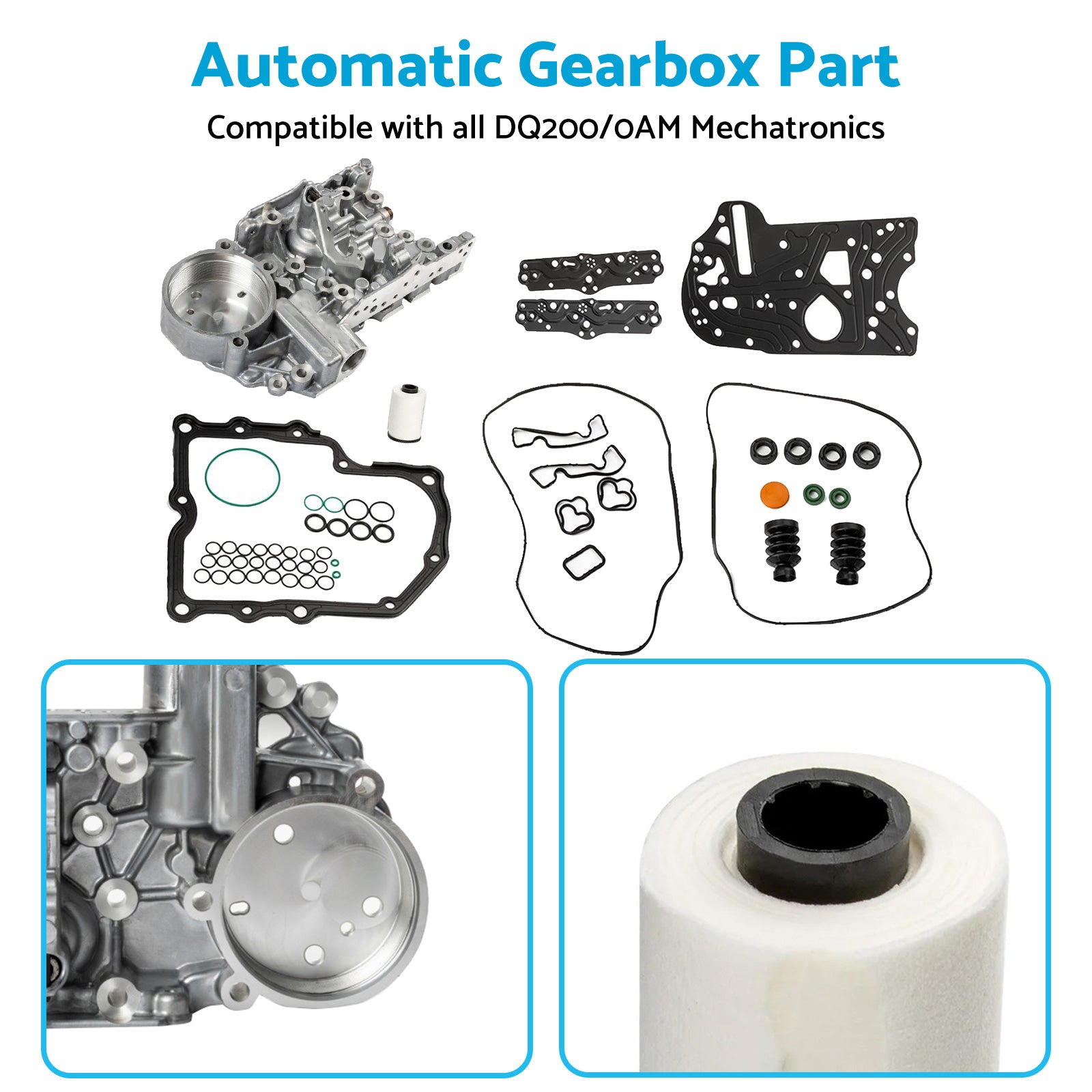 0AM DQ200 DSG Mechatronic Overhaul Valve Body Repair Kit For Audi VW Seat Skoda.