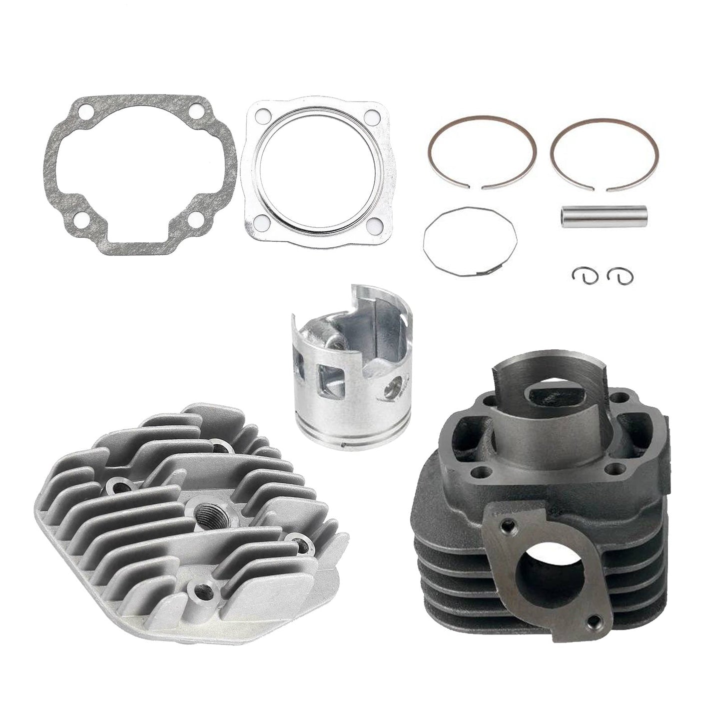 47mm Big Bore Cylinder Head & Piston Kit Suitable For Yamaha Clone Jog 50-70CC